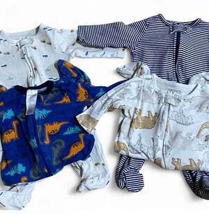 Lot of 4 Carter's Child of Mine Baby Boy Sleep N Play Footed Pajamas